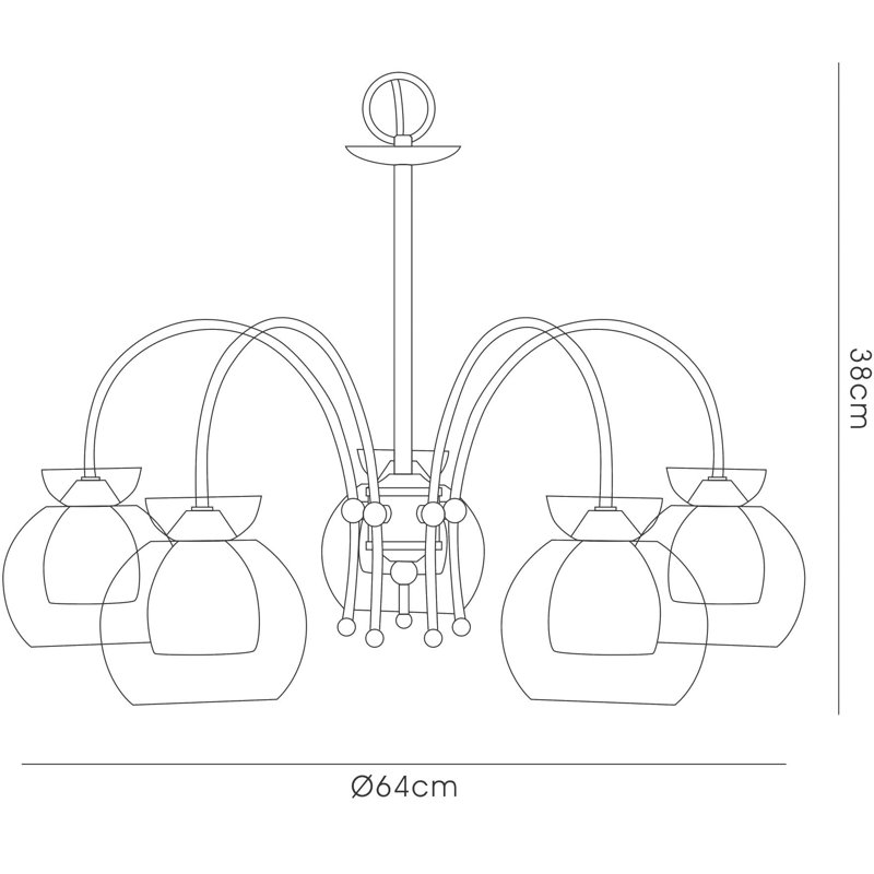 Kissell 5 - Light Shaded Chandelier