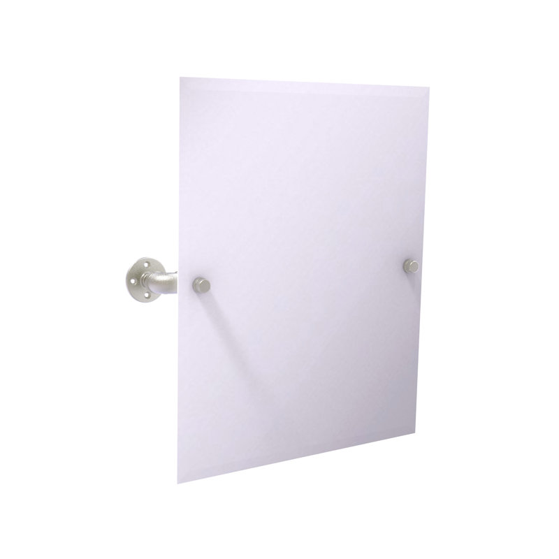 Bayer Flat Wall Mirror, Satin Nickel, 21" x 29.5"