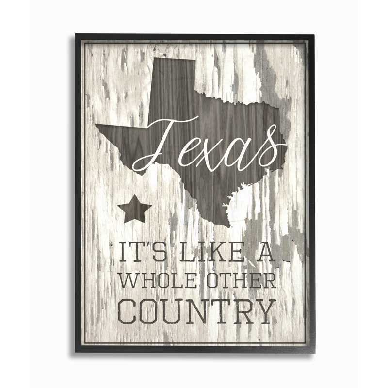 «Texas», impression, H 20 po x l 16 po, Giclée encadrée noir minuit