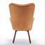 Fauteuil à oreilles de style Mid-Century moderne, fauteuil capitonné en tissu de polyester avec pieds évasés en bois massif pour le bureau de la chambre à coucher et du salon-1573802595