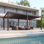 Pergola d'extérieur en aluminium à double couche avec toit ajustable