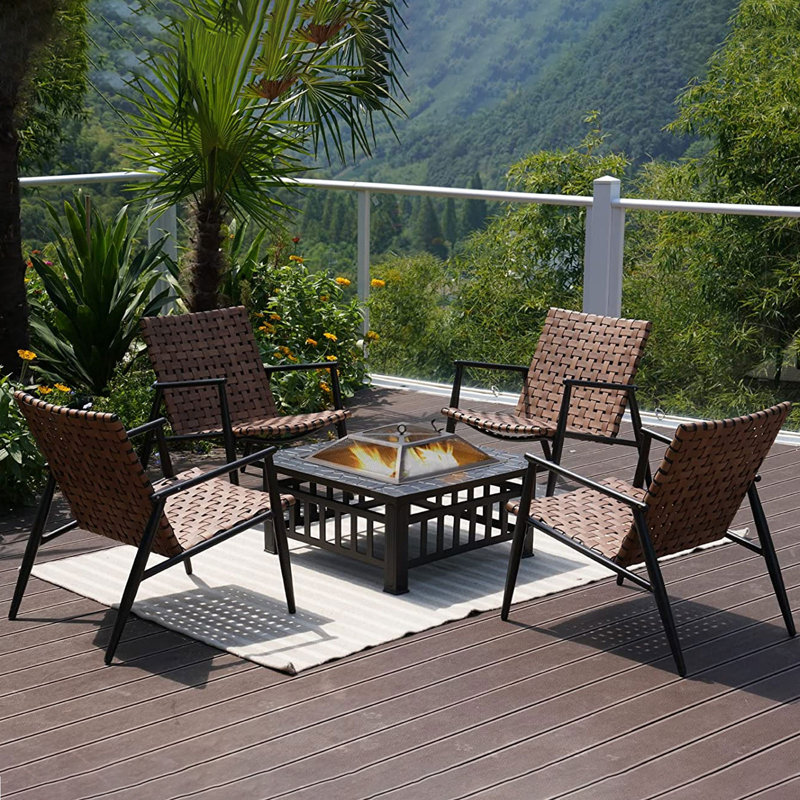 Ehab 5 Piece Multiple Wicker Seating Group