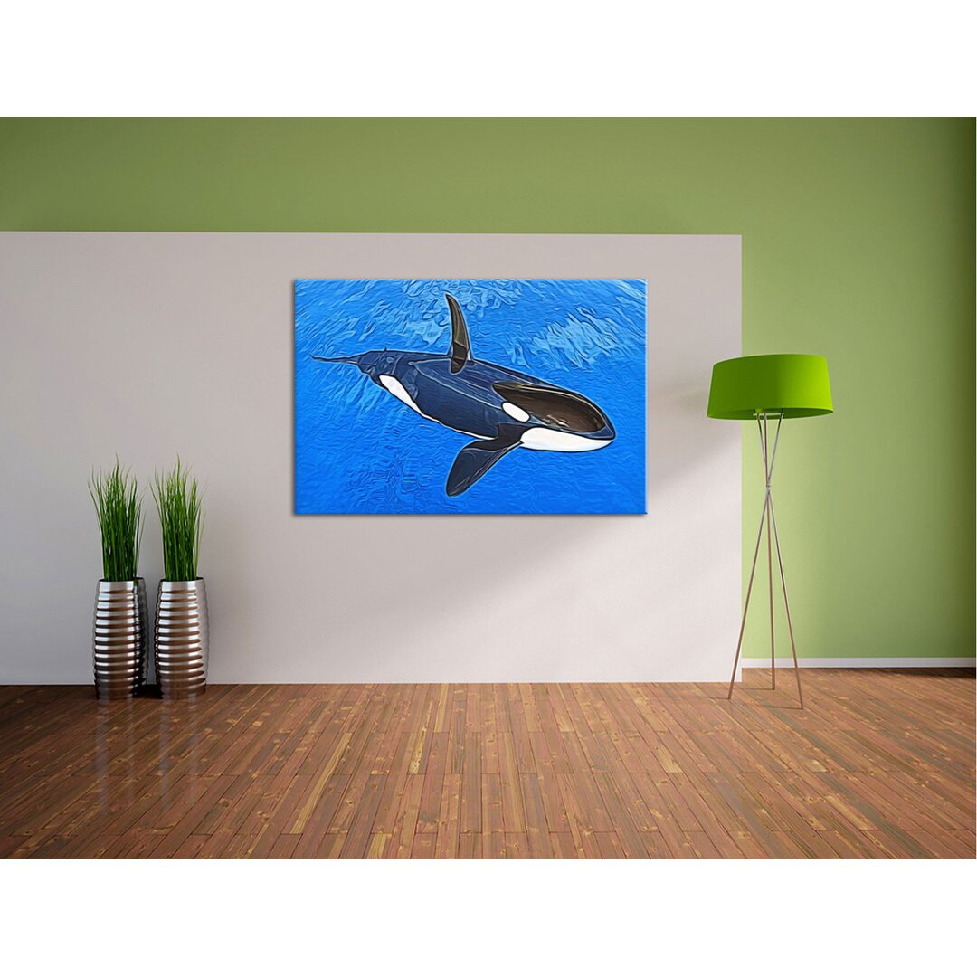 Leinwandbild Orca im blauen Meer