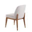 Chaise de salle à manger rembourrée ornementale blanche / brune Oracle, ensemble de 2