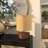 Wood Table Lamp with Shade-1145685380