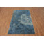 Tapis unique en coton bleu marine et bleus 7 pi 11 po x 4 pi 11 po