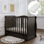 Willow Sleigh Mini Cot Bed Black With Drawer And Bamboo Mattress 