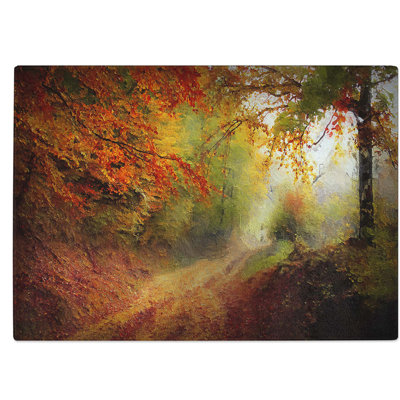 Tempered Glass Autumn Forest Chopping Board