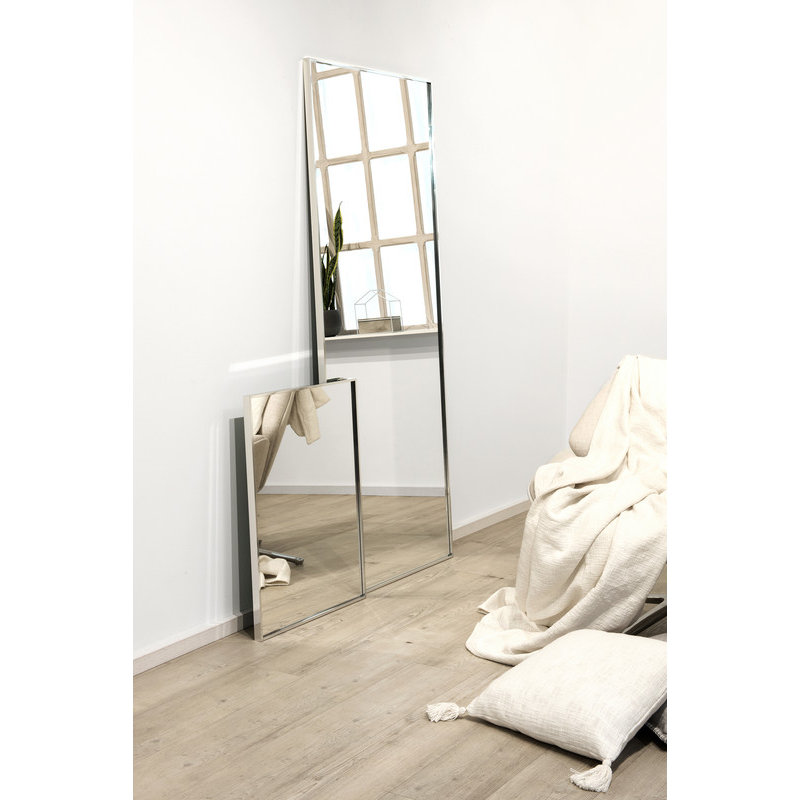 nielsen Almeria Aluminium Wall Mirror, Silver, 70cm H x 50cm W
