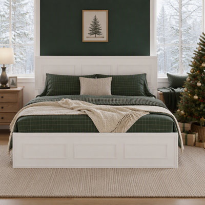 Platform Bed with Adjustable Height Headboard
