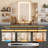 Makeup Vanity With Led Illuminated Mirror, Makeup Table With 3 Color Lighting, 55'' Vanity Desk Set Boasting 10 Drawers Hidden And Open Shelves, For Girls/women