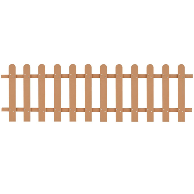 Ayia Grey Composite Fence Panels, Brown, 60cm H x 200cm W