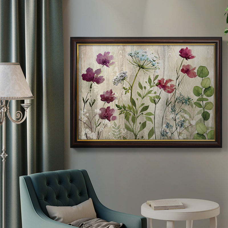 Meadow Flowers I, toile encadrée de qualité supérieure - prête à être accrochée, H 20 po x l 16 po x P 2,5 po