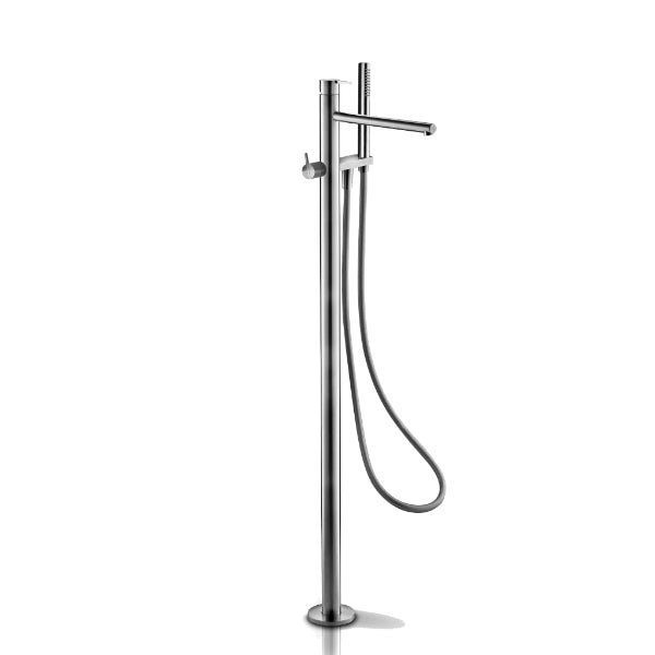 Acquaco Linki Stylo Single-Hole Two Handle Freestanding Bathtub Faucet with Hand Shower with 9-5/8'' Spout Reach