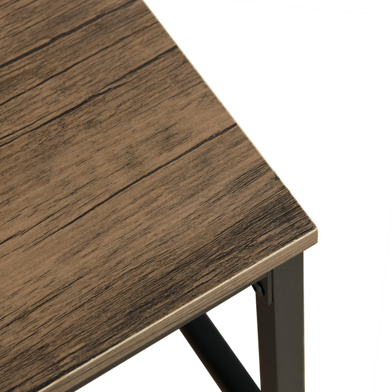 Konner Dining Set, Dark Brown, Black, Dark Brown
