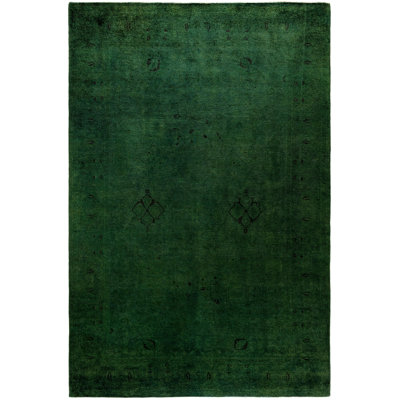 Huckstep One-of-a-Kind 6' 2" X 9' 4" Wool Area Rug Green