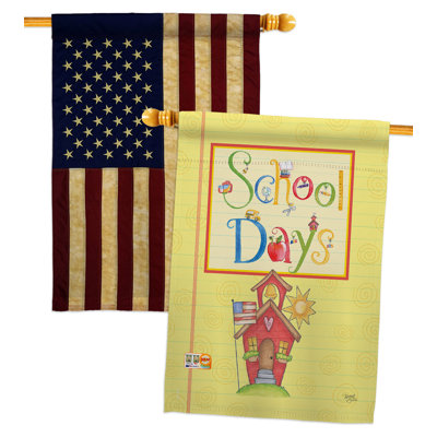 Double Sided 40'' H x 28'' W Polyester Graduation House Flag