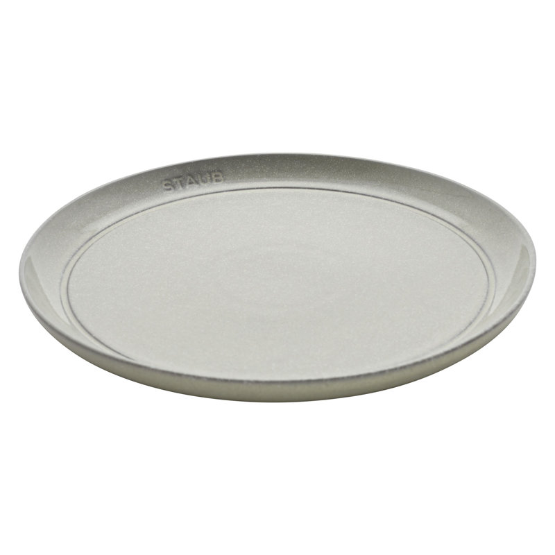 Staub Ceramic Dinnerware 4-Pc 10-Inch Dinner Plate Set - White Truffle, White Truffle