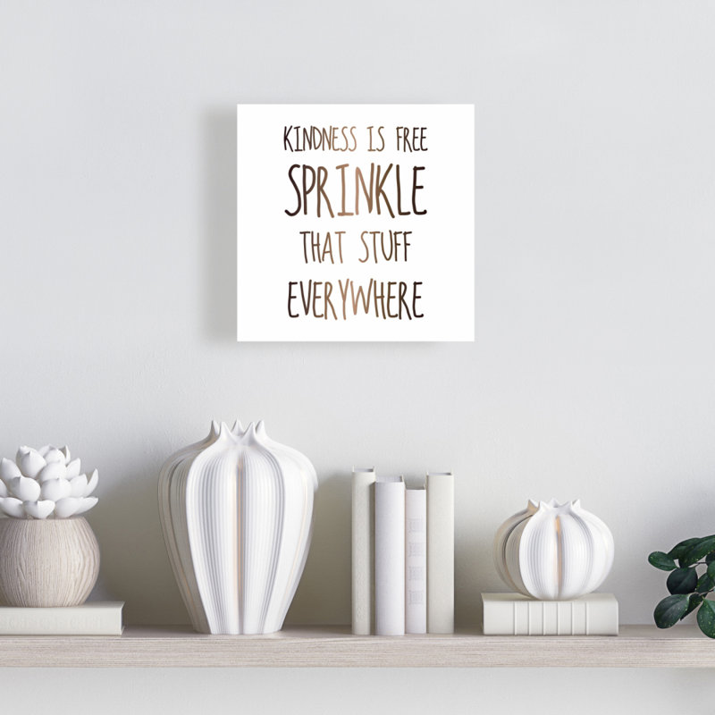«Kindness is Free» sur toile | Motivation, décoration murale