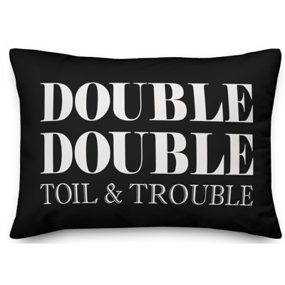  Housse de coussin lombaire Double Toil & Trouble