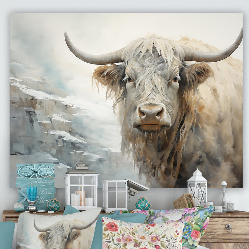 Minimalisme, peinture sur toile de yak beige II, Toile tendue, H 34 po x l 44 po x P 1,5 po