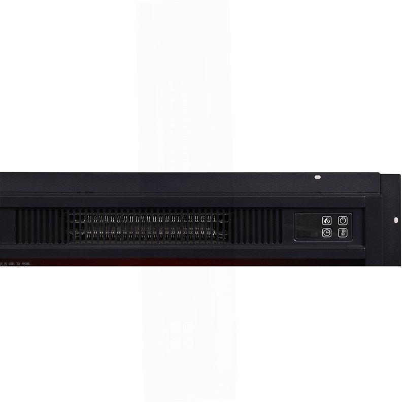 Electric Fireplace Insert 23" 1400W 120V ,Equipped With Remote Control, Ultra Thin Heater With Log Set & Realistic Flame - BLACK