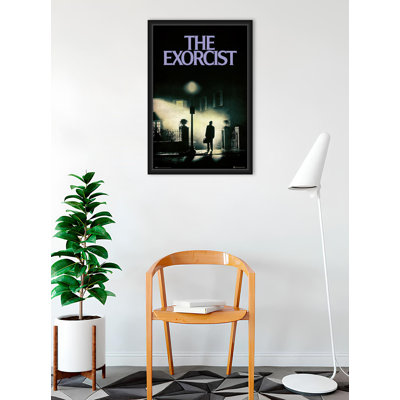 BUY ART FOR LESS Officially Licensed Exorcist One Sheet - Framed Art Poster - 24 x 36 Inch - Sturdy Engineered Wood Frame with Plexi Glass - Ready to Hang
