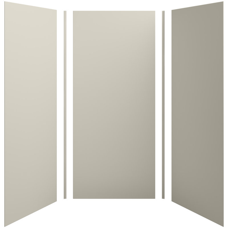 Ensemble de mur de douche Choreograph, H 96 po x l 42 po x P 42 po, Banc de sable