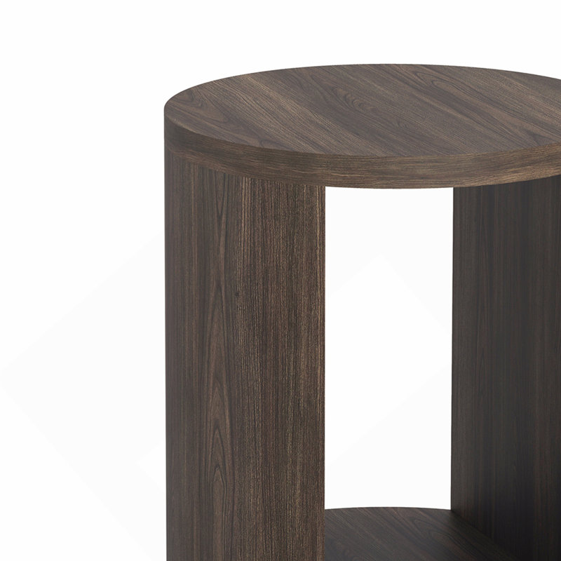 Table de bout en noyer, H 22 po x l 19,7 po x P 19,7 po, Noyer, Noyer