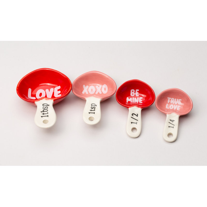 Ensemble de 4 cuillères à mesurer Love Hearts