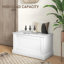 Coffre de rangement moderne, coffre à jouets en bois 31,5 po-439187184