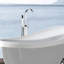 Robinet de baignoire autoportant avec douche à main - Fabrication en métal massif, jet complet pour la détente et l'expérience du bain en métal moderne, offre une couverture stable