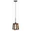 Suspension Biel en bois, 17 po H, 1 lumière, fini bois/fer, culot E26, 60 W