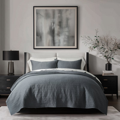 Cotton Sateen Channel Quilt Set