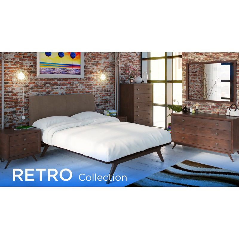 Tracy Cappuccino Rectangular Wood Dresser Mirror
