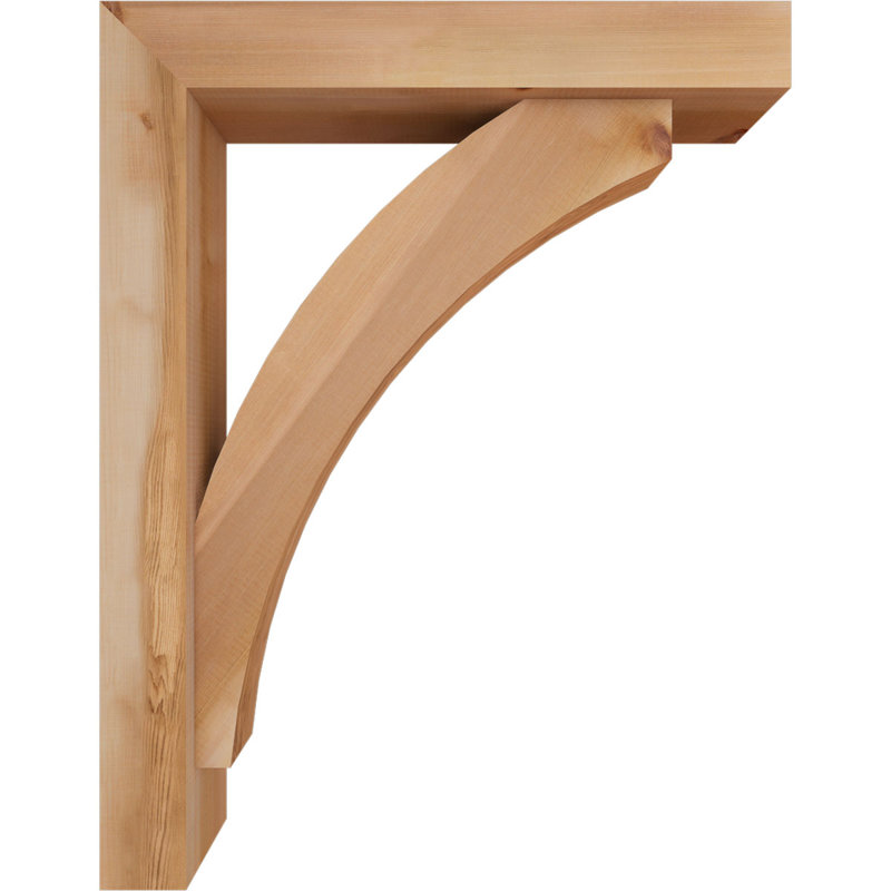 Support de bloc Thorton avec entretoise décalée, 36 x 28, Cèdre rouge occidental de l 5 1/2 po (lisse)