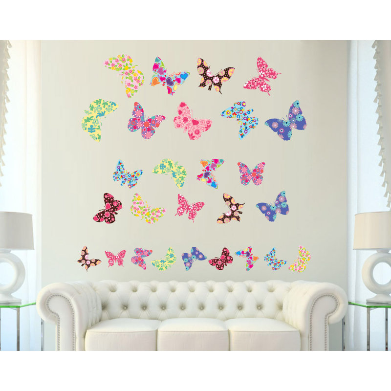 Décalcomanie murale pour chambre papillon, Schéma A