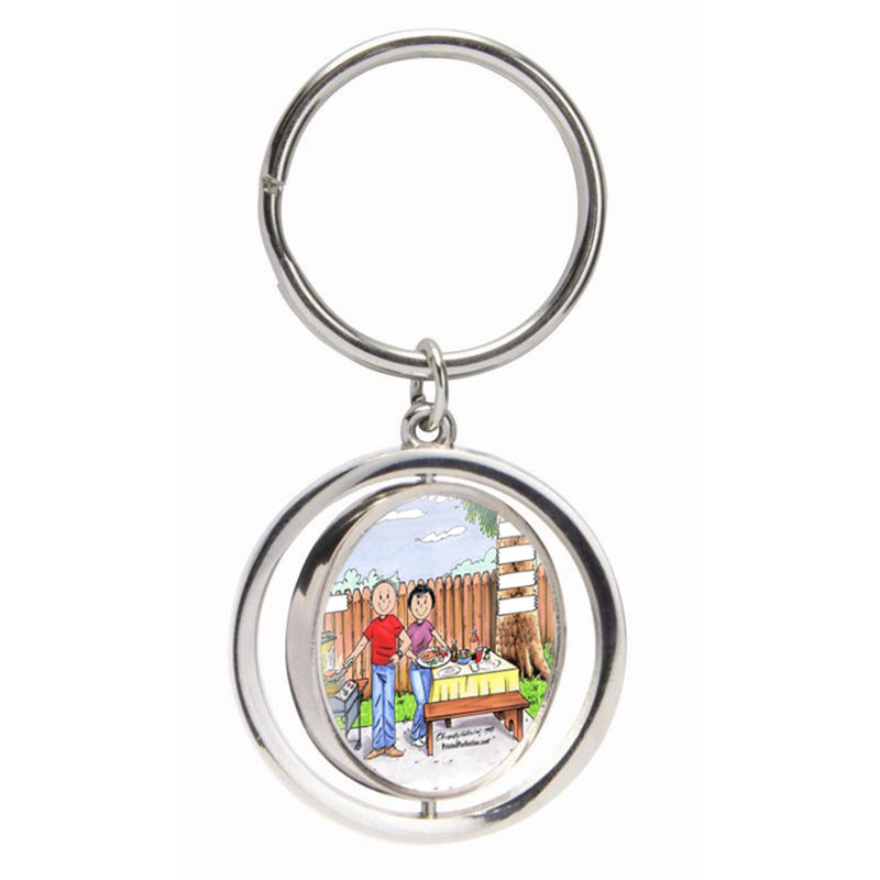 Porte-clés personnalisable BBQ Family 4, Oui
