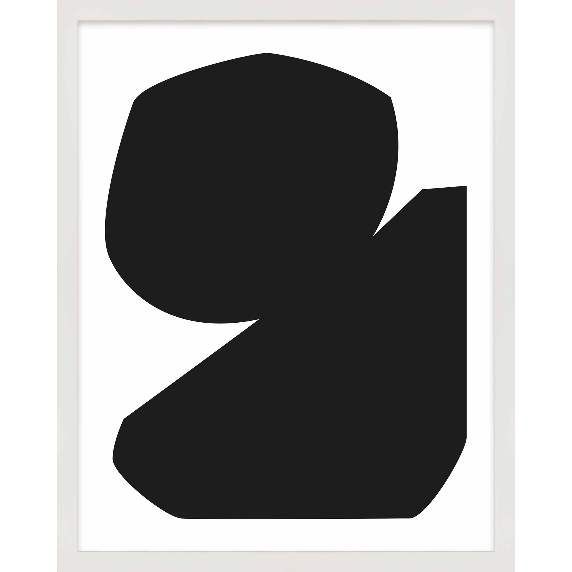 Study In Black 1 by Michael Kempen, White Framed, 50"H x 40"W x 1.25"D