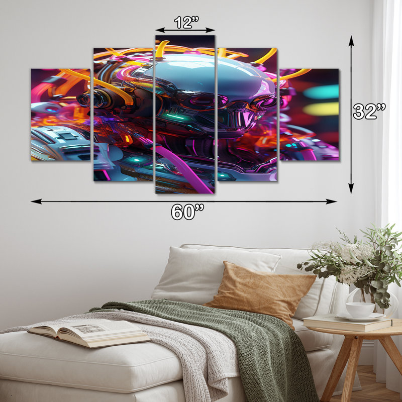 Towerside - Robot Canvas Print - 5 Panels