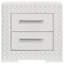 Table de chevet Ivon, 2 tiroirs de rangement, bois franc brillant de 26 pouces-108987287