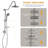 High Pressure Shower Heads With Handheld Spray Combo With Rough In-valve & Adjustable Slide Bar-120348310