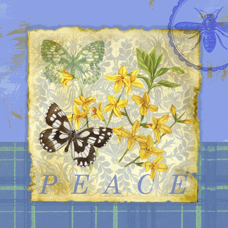 Papillon Plaid IV - Wrapped Canvas Print, 76cm H x 76cm W x 3.8cm D