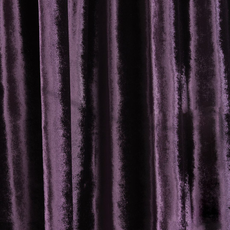 Room Darkening Single Curtain Panel, 190cm Width x 265cm Drop, Dark Violet