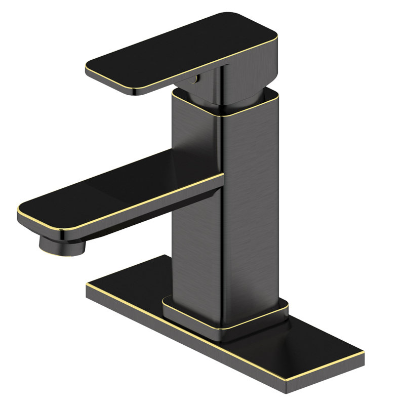 Single-handle Bathroom Faucet with Drain Assembly, Rubbed Bronze