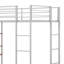  Lit mezzanine simple en métal Alexy avec 2 tablettes et 1 bureau-1214016801