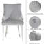 Chaise d'appoint en velours gris Huberte