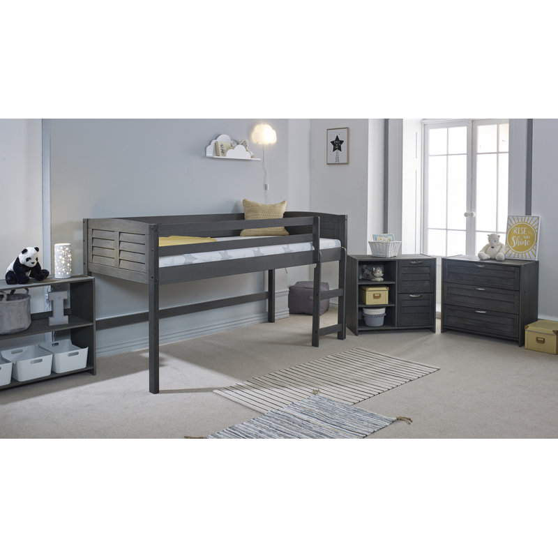 Myron Single (3') 5 Drawer Cozy Mid Sleeper Loft Bed with Bookcase