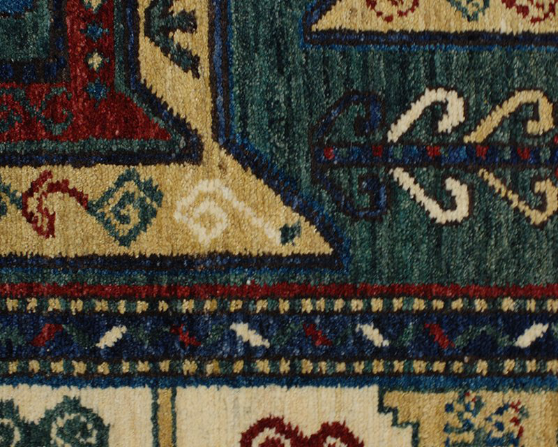 Sevan Wool Southwestern Area Rug in Beige/Green