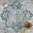 Machine Washable Oriental Floral Blue Hallway Runner Rug-117396011